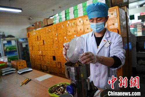 疫情發(fā)生以來(lái)，甘肅確保所有病例盡早、及時(shí)、全程使用中醫(yī)中藥，努力做到“一患一方案”。(資料圖) 楊艷敏 攝