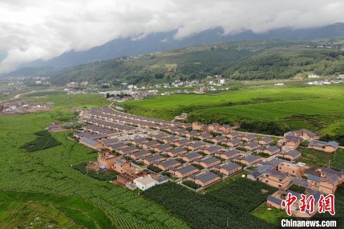 甲甲溝村新建農(nóng)房掩映在農(nóng)作之間?！埨?攝