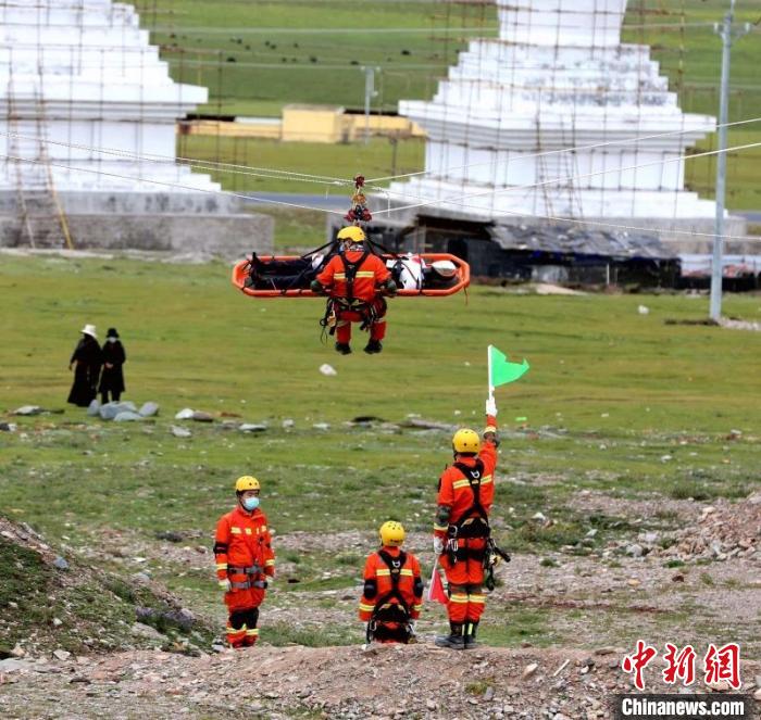 圖為應(yīng)急演練現(xiàn)場。青海省應(yīng)急廳